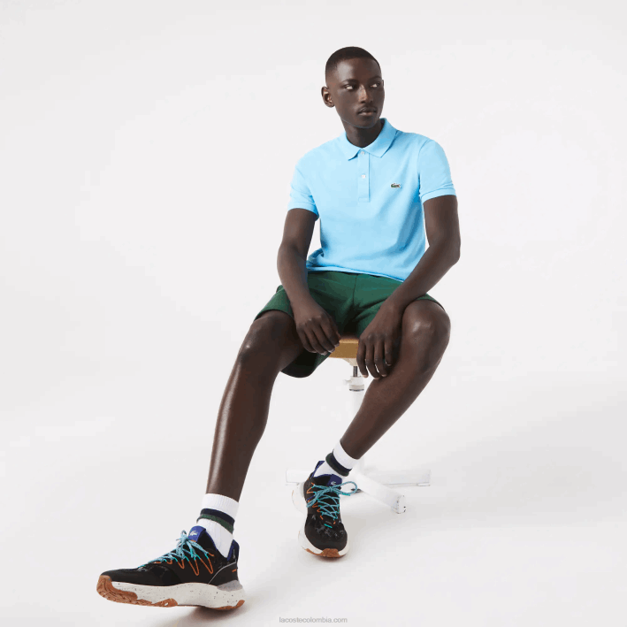 hombres Lacoste 6F24934 zau azul polo original l.12.12 slim fit