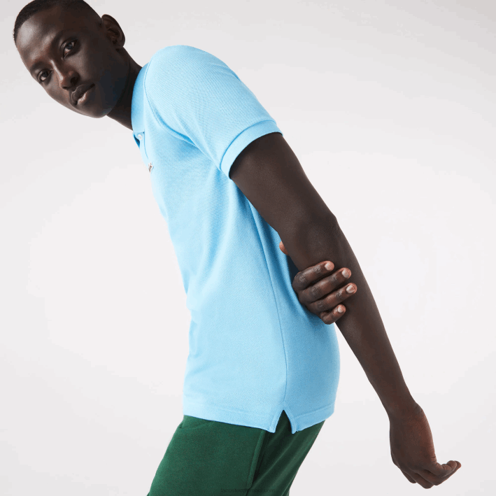 hombres Lacoste 6F24934 zau azul polo original l.12.12 slim fit