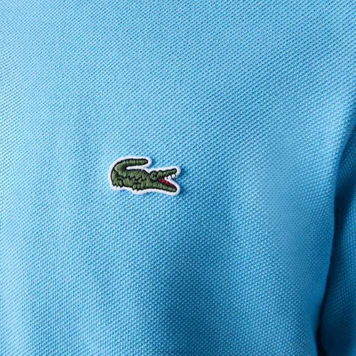 hombres Lacoste 6F24934 zau azul polo original l.12.12 slim fit
