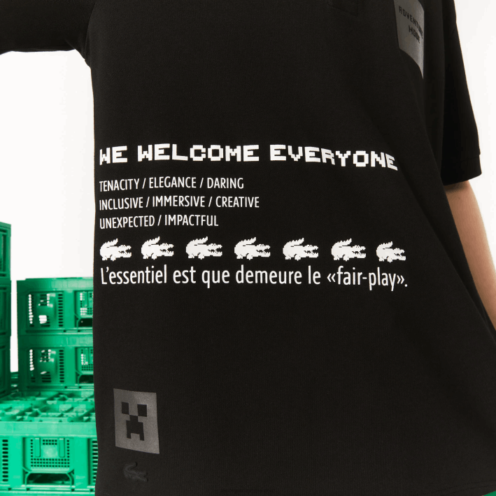 hombres Lacoste 6F24938 negro 031 polo de algodón orgánico de corte holgado live x minecraft