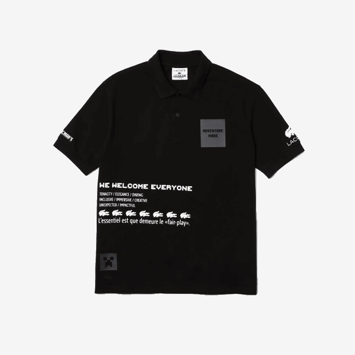 hombres Lacoste 6F24938 negro 031 polo de algodón orgánico de corte holgado live x minecraft