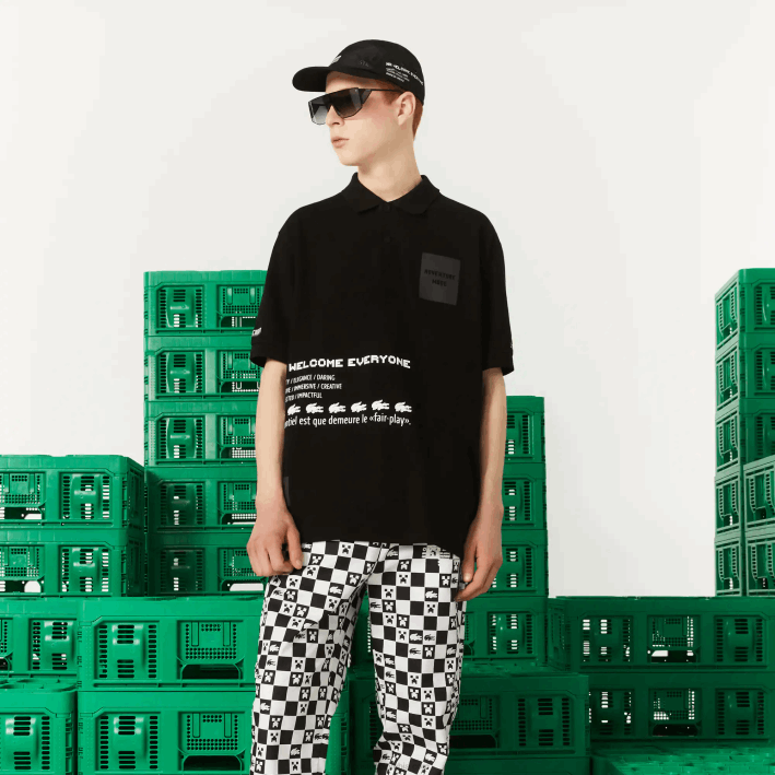 hombres Lacoste 6F24938 negro 031 polo de algodón orgánico de corte holgado live x minecraft