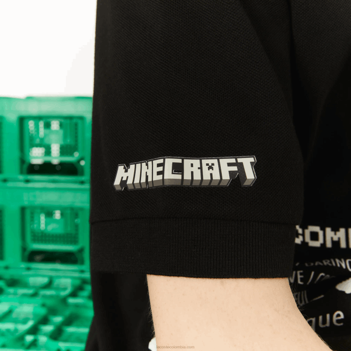 hombres Lacoste 6F24938 negro 031 polo de algodón orgánico de corte holgado live x minecraft