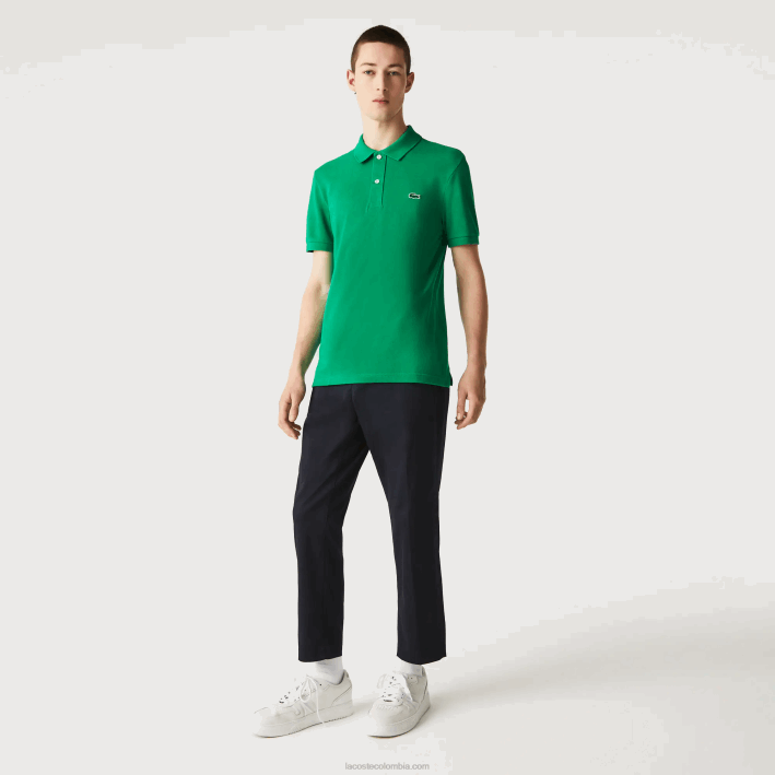 hombres Lacoste 6F24940 ldm verde polo original l.12.12 slim fit