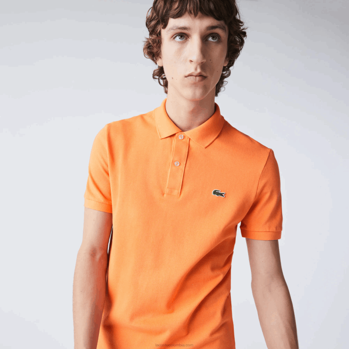 hombres Lacoste 6F24943 naranja npb polo original l.12.12 slim fit