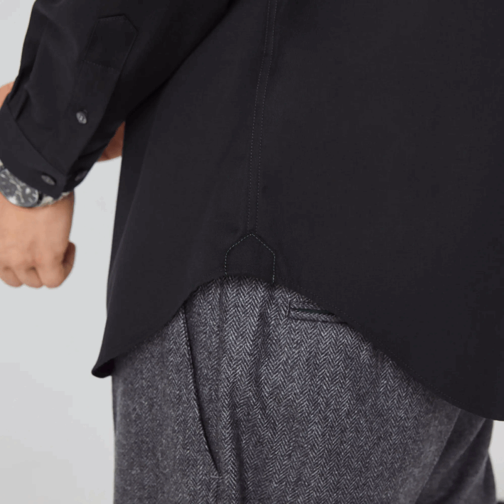 hombres Lacoste 6F241613 fondo azul marino camisa regular fit de popelina de algodón