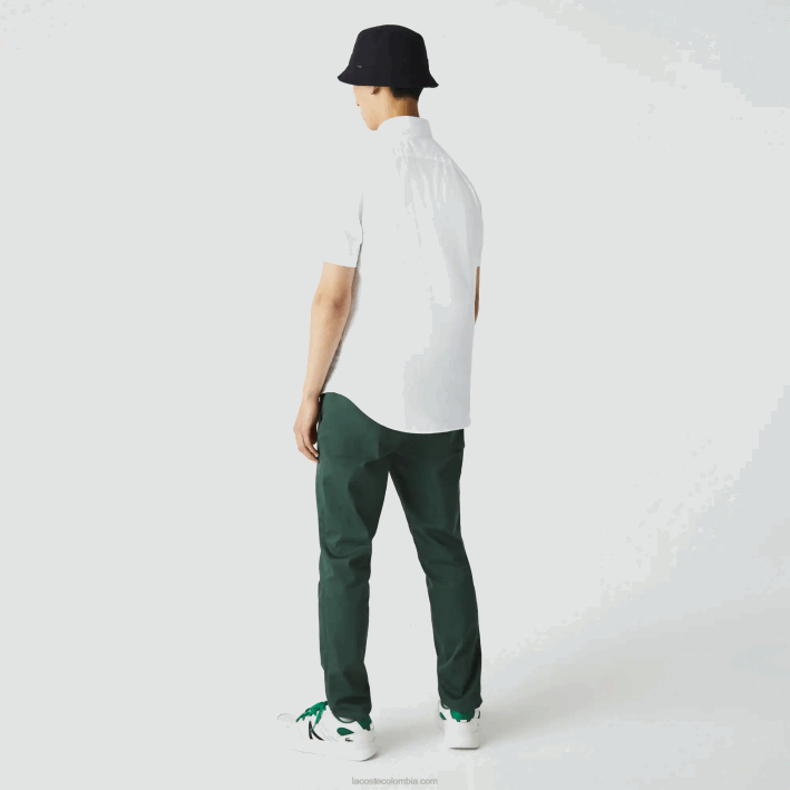 hombres Lacoste 6F24450 blanco 001 camisa regular fit de algodón
