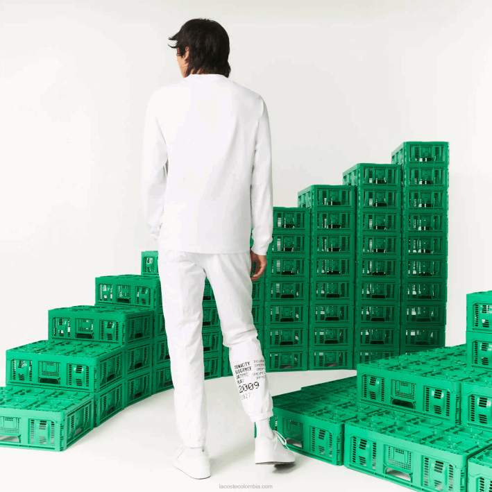 hombres6F24939 blanco 001 camiseta lacoste x minecraft algodón orgánico