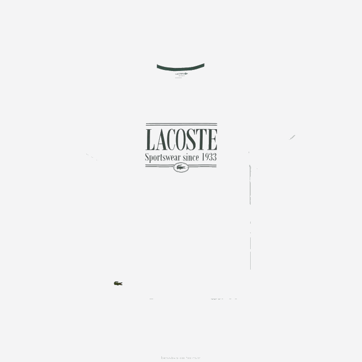hombres Lacoste 6F24106 blanco 001 camiseta de corte regular