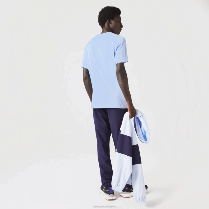 hombres Lacoste 6F24107 hbp azul camiseta de corte regular