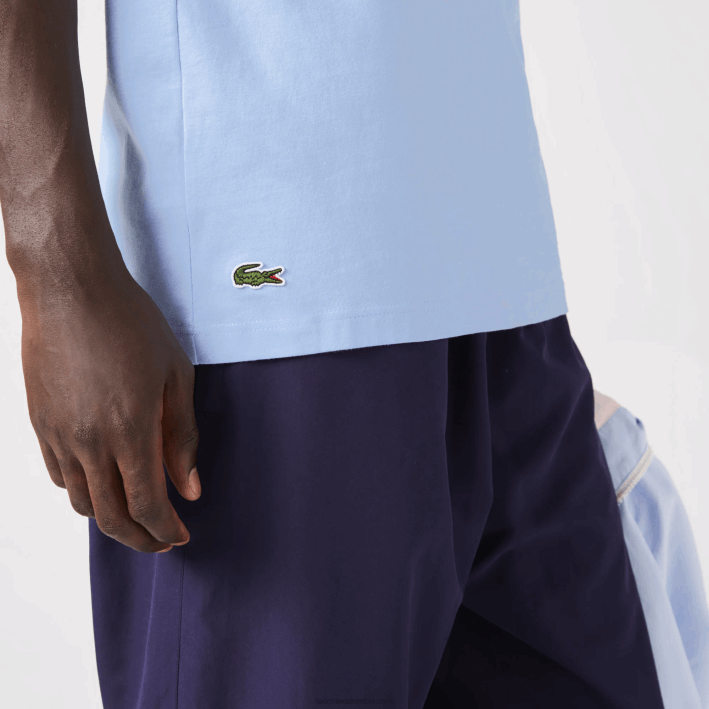 hombres Lacoste 6F24107 hbp azul camiseta de corte regular