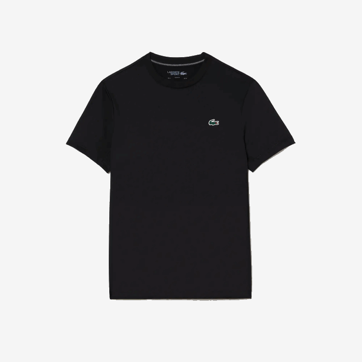 hombres Lacoste 6F24118 negro 031 camiseta sport slim fit de punto elástico