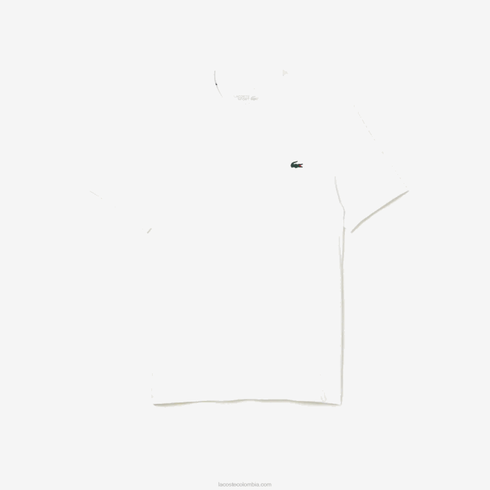 hombres Lacoste 6F24119 blanco 001 camiseta sport slim fit de punto elástico