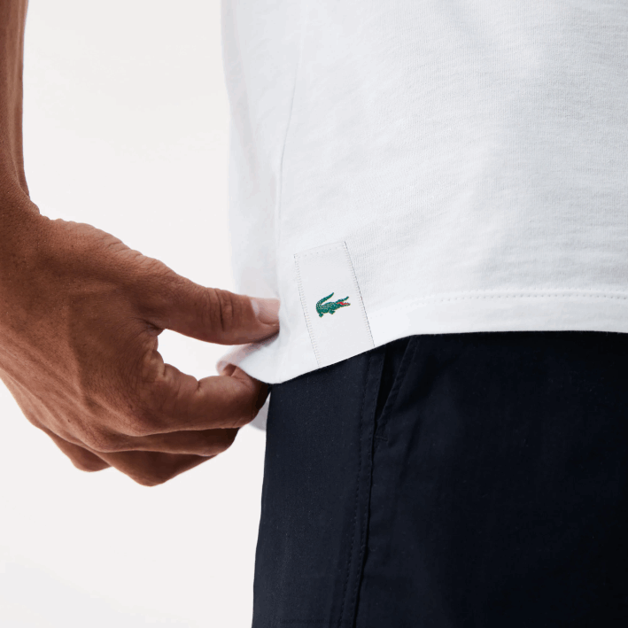 hombres Lacoste 6F241350 blanco 001 Pack de 3 camisetas de algodón con cuello redondo