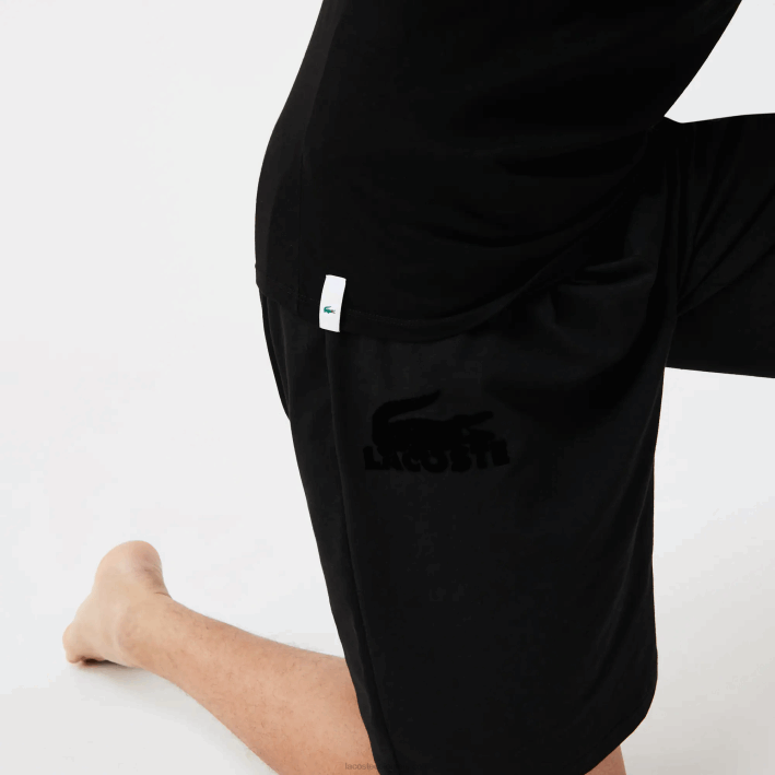 hombres Lacoste 6F241351 negro 031 Pack de 3 camisetas de algodón con cuello redondo