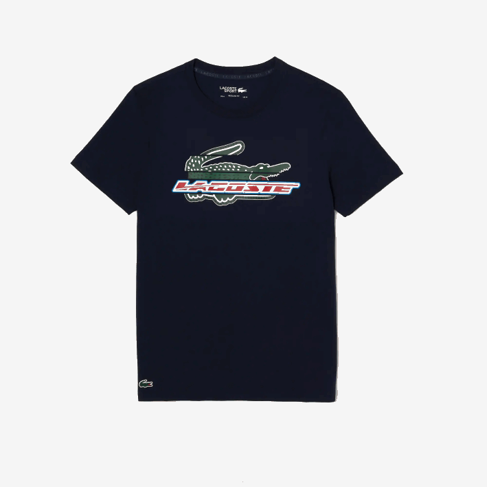 hombres Lacoste 6F24142 azul marino 166 camiseta sport regular fit de algodón orgánico