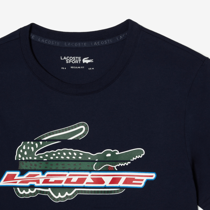 hombres Lacoste 6F24142 azul marino 166 camiseta sport regular fit de algodón orgánico
