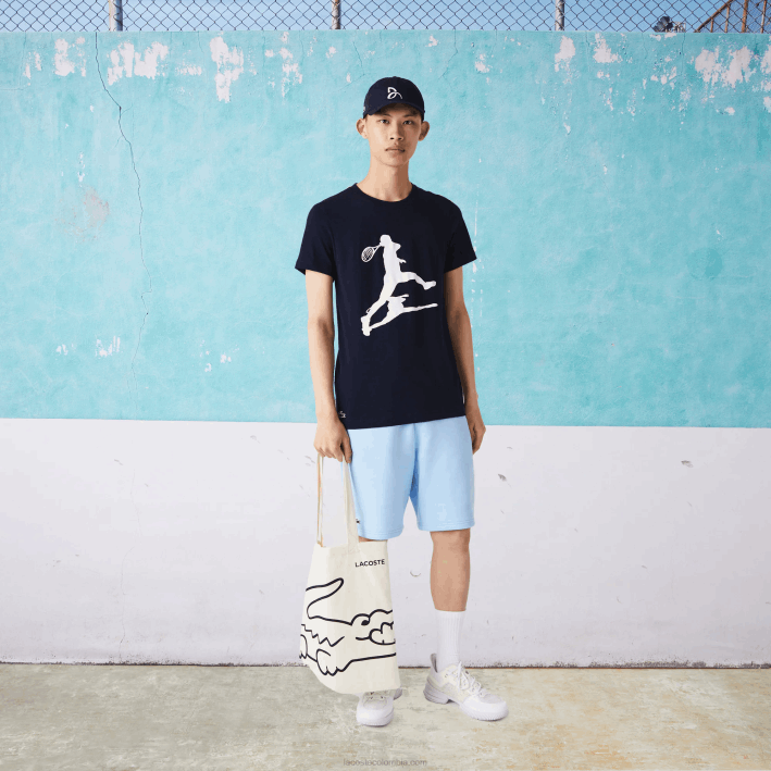 hombres Lacoste 6F241484 azul marino 166 paquete sport x novak djokovic