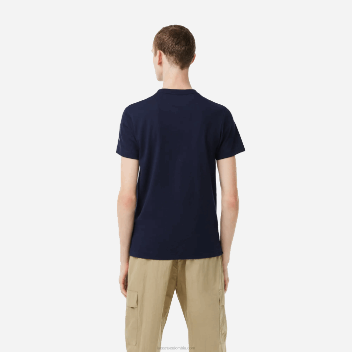 hombres Lacoste 6F24153 azul marino 166 camiseta tenis x novak djokovic