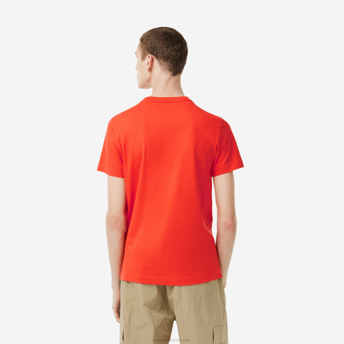 hombres Lacoste 6F24154 naranja 02k camiseta tenis x novak djokovic