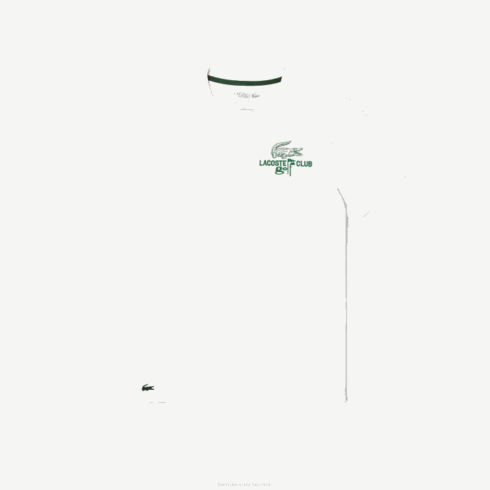 hombres Lacoste 6F24178 blanco 70v camiseta de golf regular fit de algodón orgánico