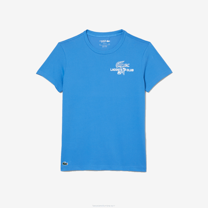 hombres Lacoste 6F24179 azul l99 camiseta de golf regular fit de algodón orgánico