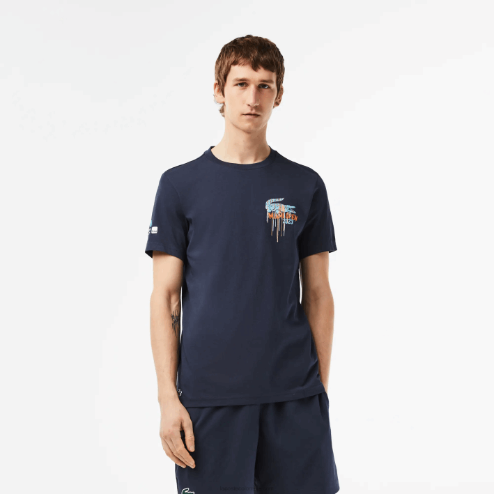 hombres Lacoste 6F24217 kxe azul camiseta sport miami edición abierta