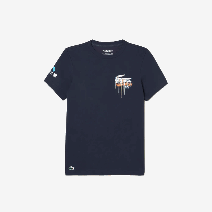 hombres Lacoste 6F24217 kxe azul camiseta sport miami edición abierta