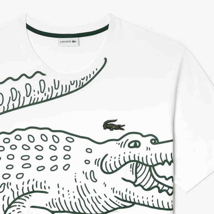 hombres Lacoste 6F24227 blanco 001 camiseta de punto holgada - tallas grandes - grande