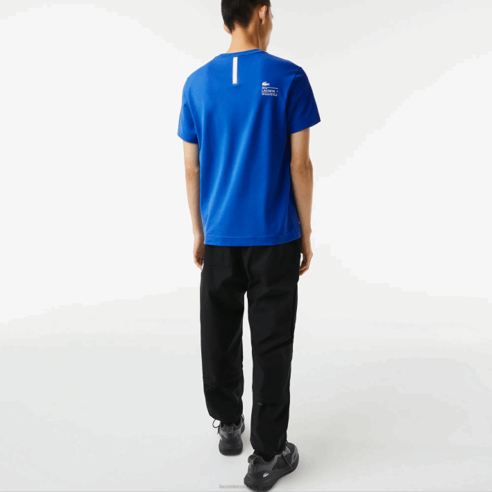 hombres Lacoste 6F24562 azul k1q playera de piqué regular fit con logo