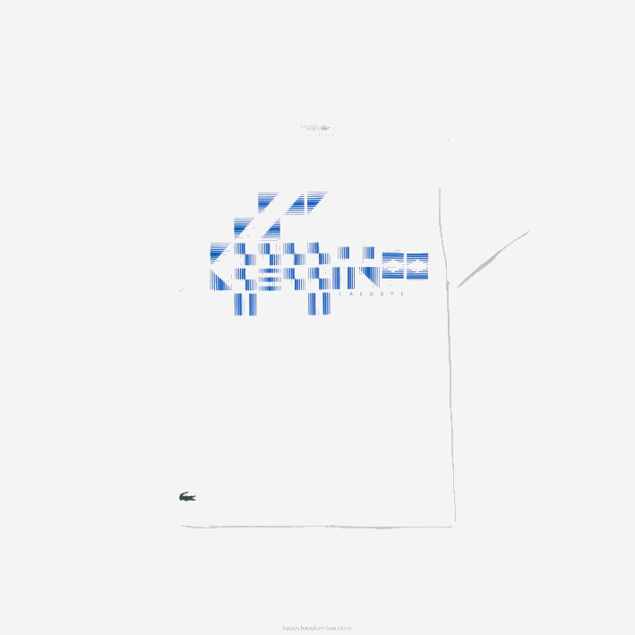 hombres Lacoste 6F24603 blanco 001 playera estampada sport x novak djokovic