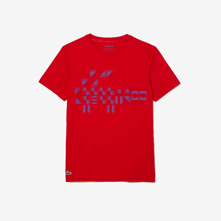 hombres Lacoste 6F24604 rojo 240 playera estampada sport x novak djokovic