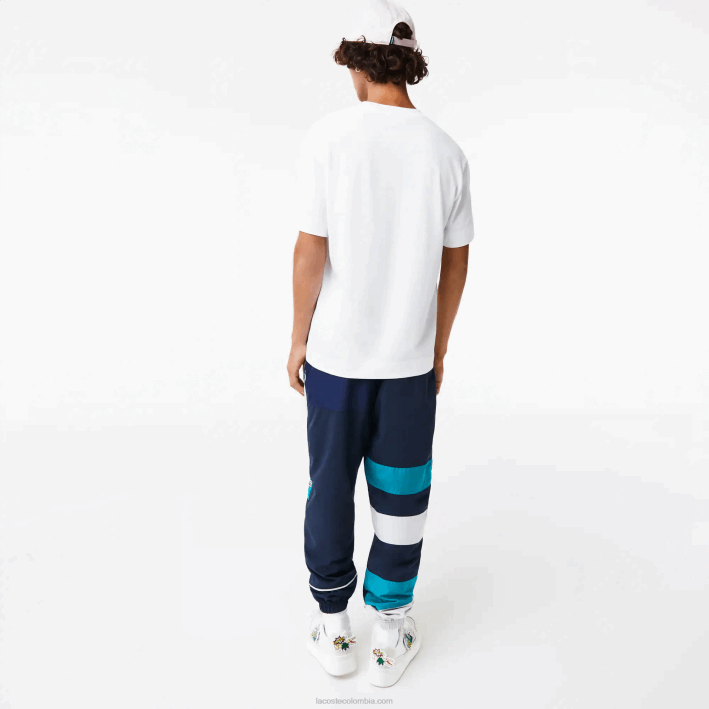 hombres Lacoste 6F24608 blanco 001 camiseta oversize con cocodrilo