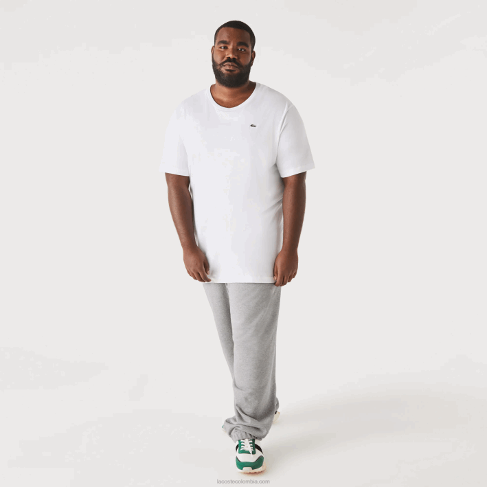 hombres Lacoste 6F24651 blanco 001 camiseta xl regular fit de punto de algodón pima