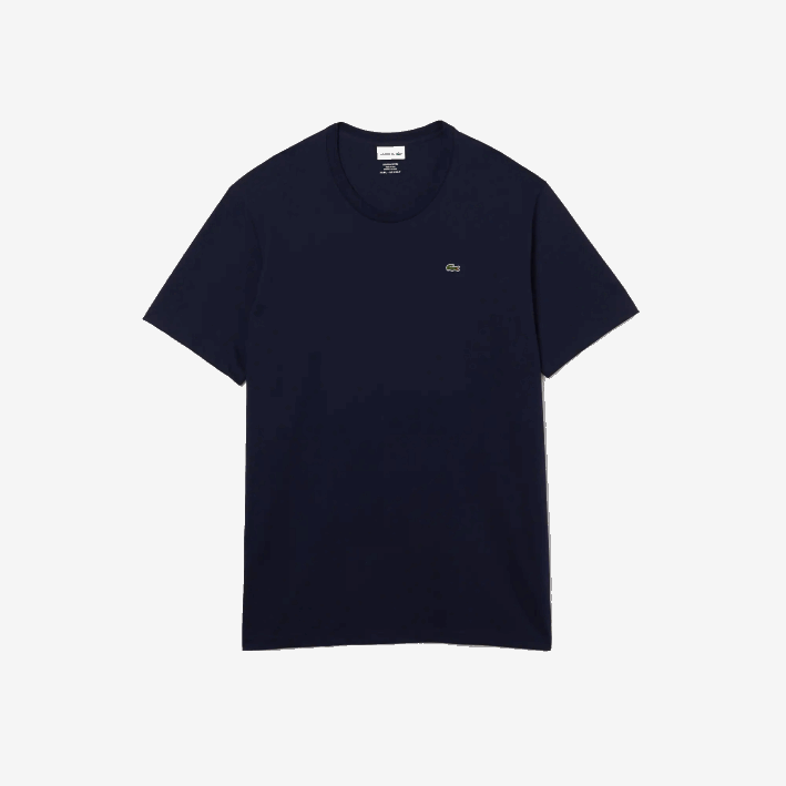 hombres Lacoste 6F24653 azul marino 166 camiseta xl regular fit de punto de algodón pima