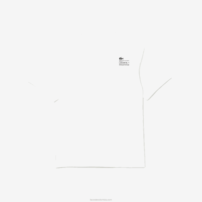 hombres Lacoste 6F24661 blanco 001 playera con estampado de corte holgado
