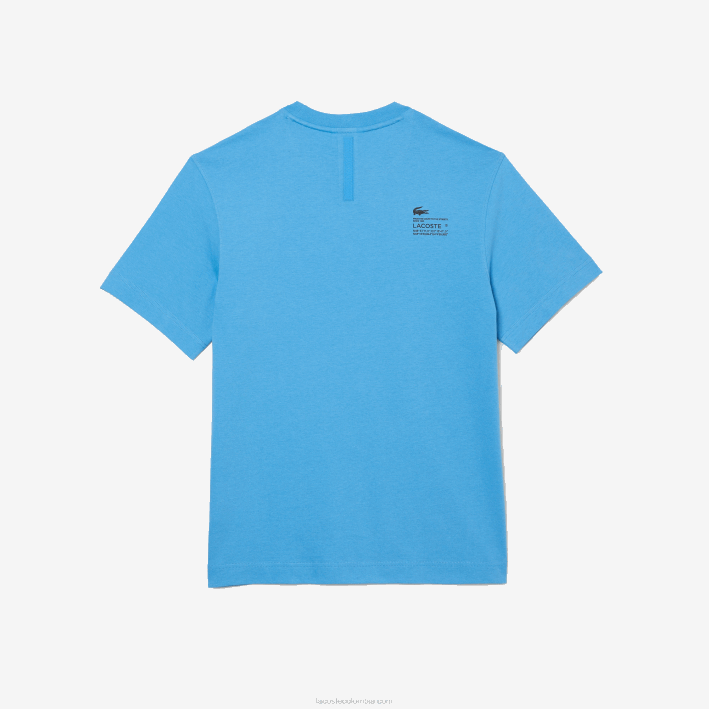hombres Lacoste 6F24663 azul 4xa playera con estampado de corte holgado