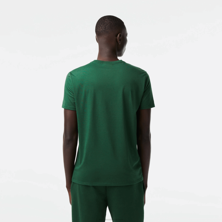 hombres Lacoste 6F24679 verde 132 playera de punto de algodón pima con cuello en V