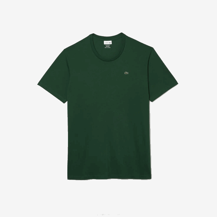 hombres Lacoste 6F24684 verde 132 camiseta xl regular fit de punto de algodón pima
