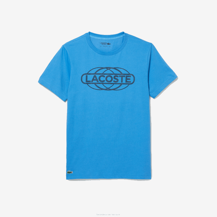 hombres Lacoste 6F24696 azul 4xa camiseta deportiva de punto orgánico