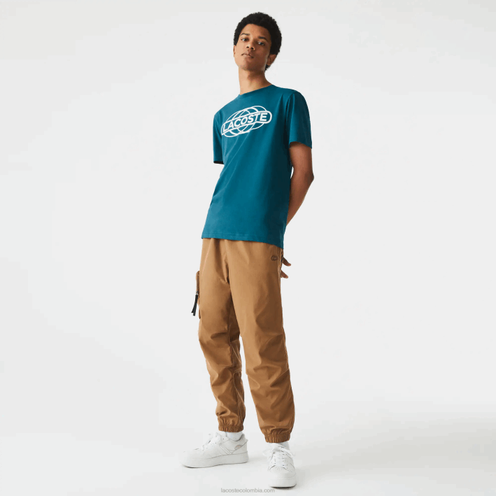 hombres Lacoste 6F24697 verde zcd camiseta deportiva de punto orgánico