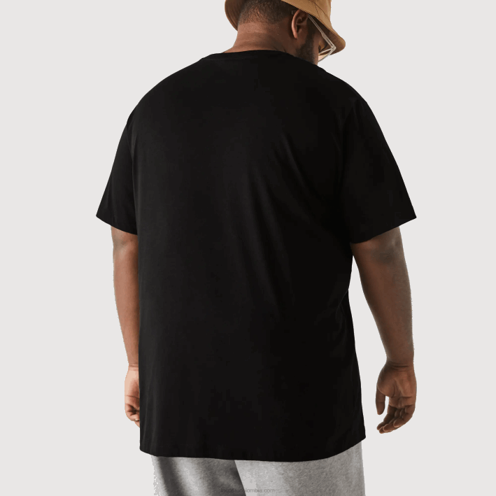 hombres Lacoste 6F24714 negro 031 playera con cuello en V