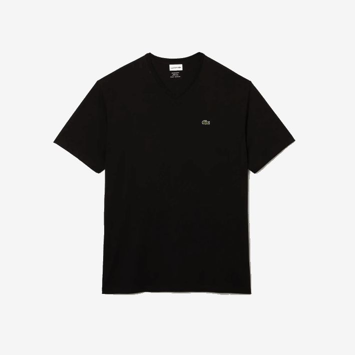hombres Lacoste 6F24714 negro 031 playera con cuello en V