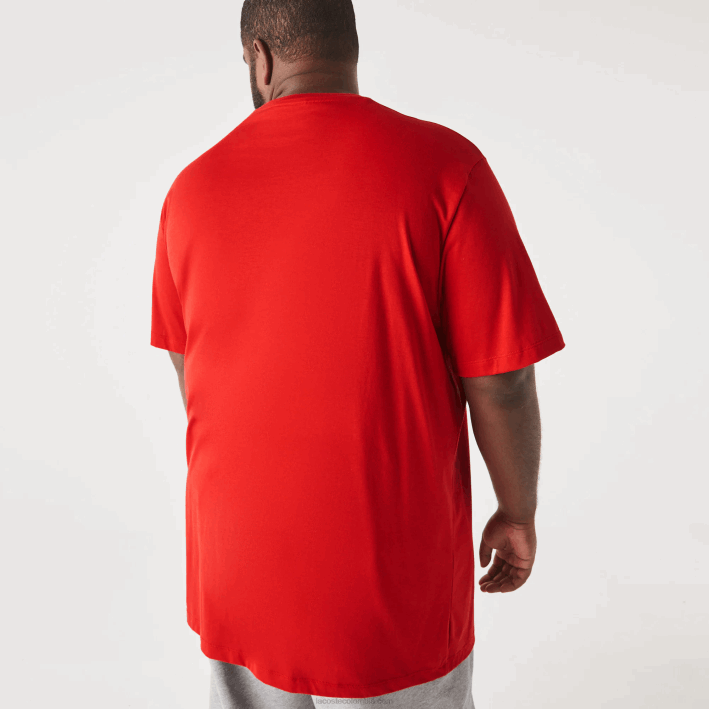 hombres Lacoste 6F24729 rojo 240 camiseta xl regular fit de punto de algodón pima
