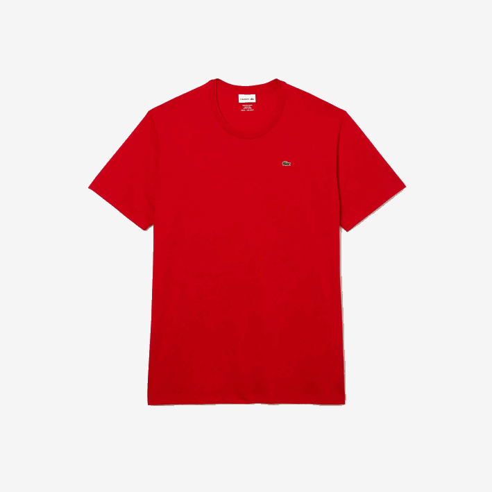 hombres Lacoste 6F24729 rojo 240 camiseta xl regular fit de punto de algodón pima