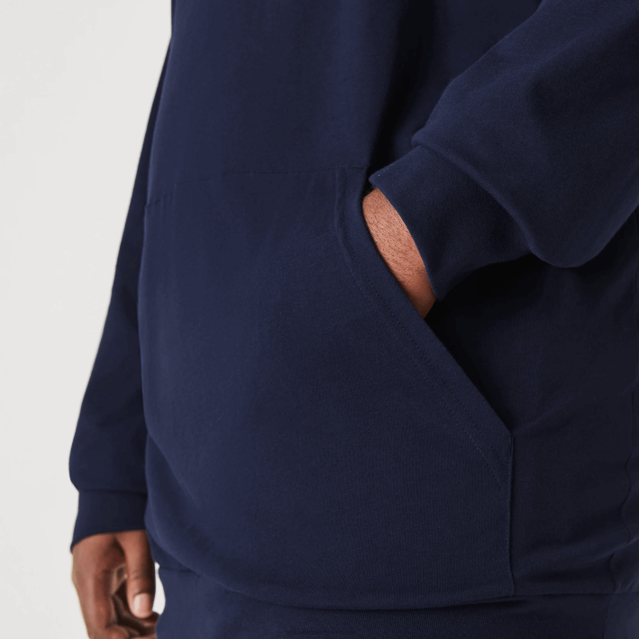 hombres Lacoste 6F24781 azul marino 166 camiseta con capucha xl