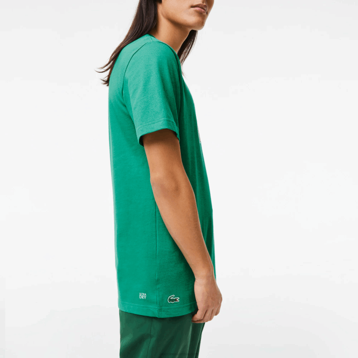hombres Lacoste 6F24842 verde hd2 camiseta sport con estampado de cocodrilo