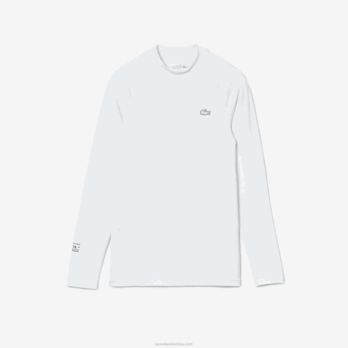 hombres Lacoste 6F24877 blanco 001 camiseta térmica deportiva