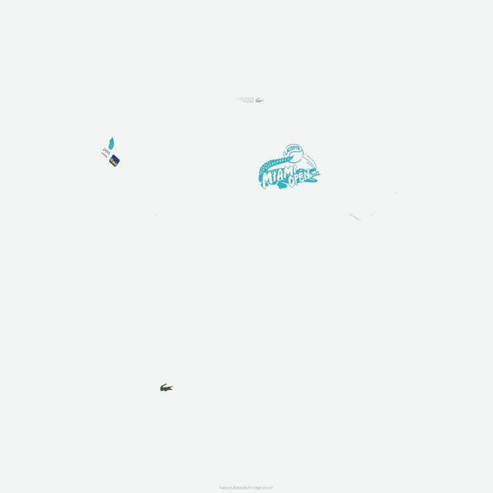 hombres Lacoste 6F24933 blanco 001 abierto de miami camiseta gráfica