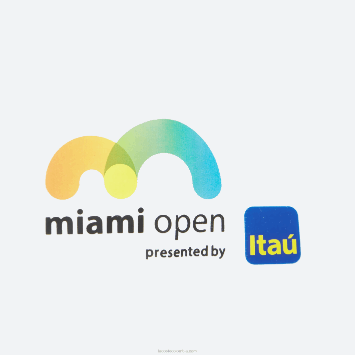 hombres Lacoste 6F24933 blanco 001 abierto de miami camiseta gráfica